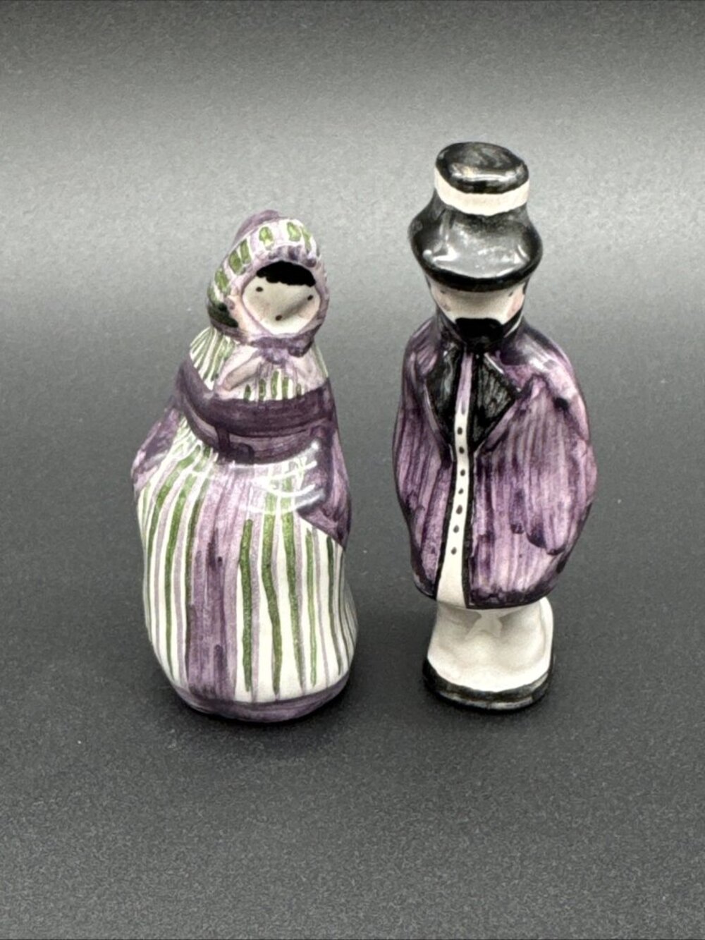 Detlefsen Denmark Handmade Folk Art Danish Mini Figurine Lady Man Court Couple